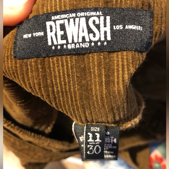 Brown Corduroy Mini Skirt with Waist Tie - Picture 5 of 7